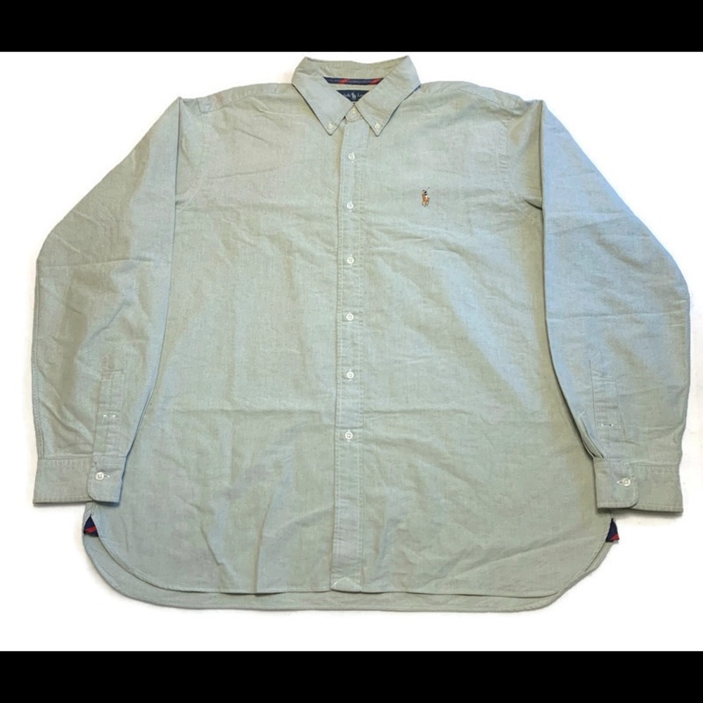 Vintage Ralph Lauren green dress shirt